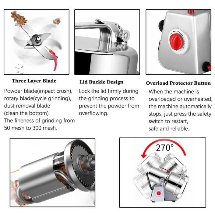 Electric Tiltable Masala/Gravy Making Machine 1000g (Rpm: 28000) — view 7