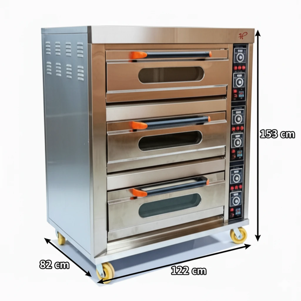 Electric Pizza Oven 3 Deck 6 Tray without Stone - 3D6T — view 2