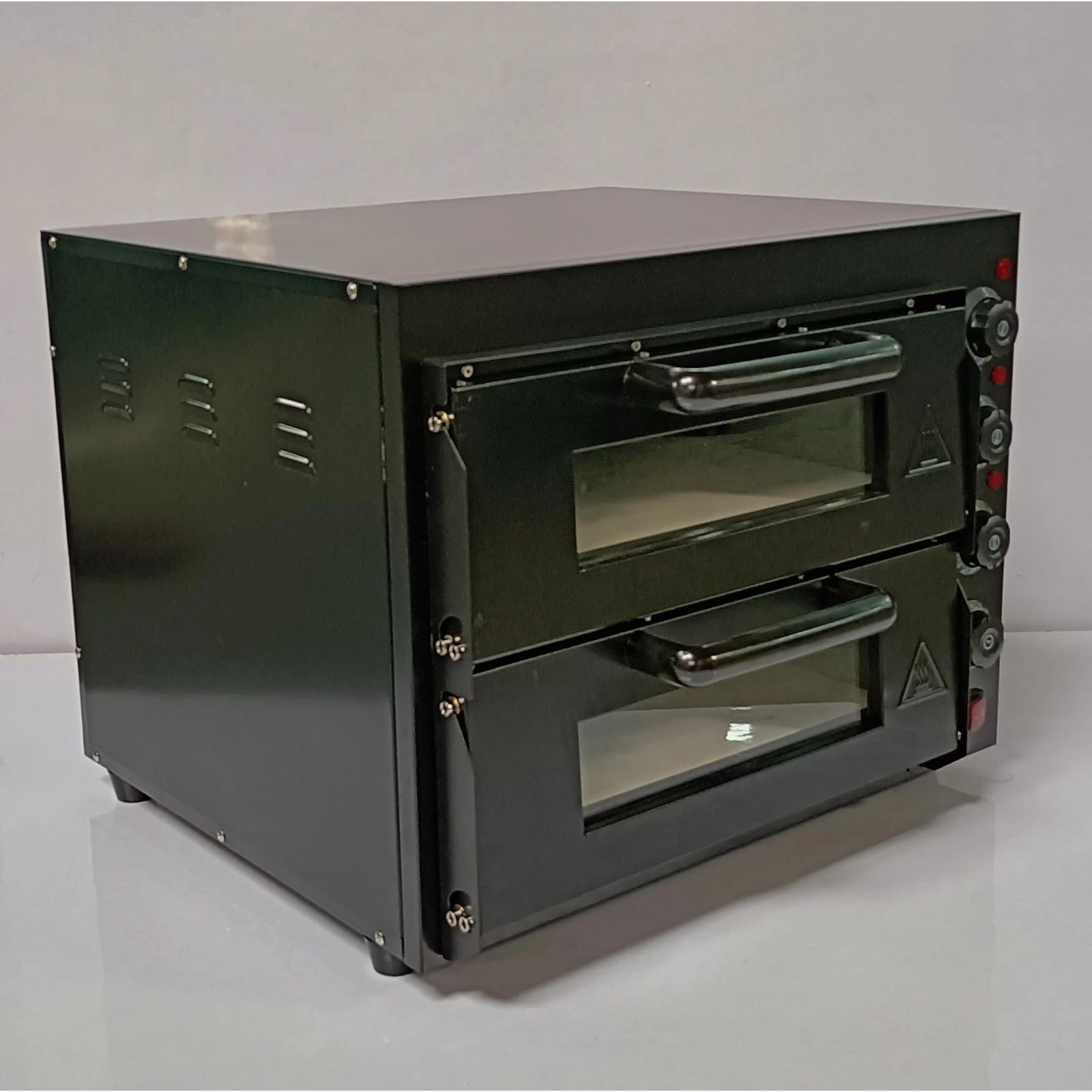 Electric Premium Black Body Pizza Oven with Stone - HS2S Double (Stone Size: 16x16 inch.) — view 5