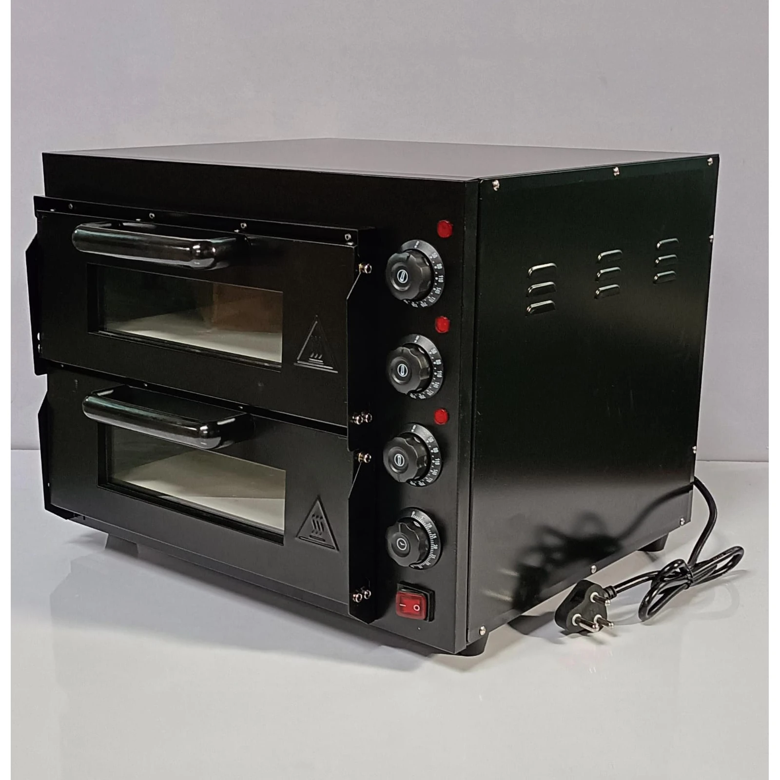 Electric Premium Black Body Pizza Oven with Stone - HS2S Double (Stone Size: 16x16 inch.) — view 6