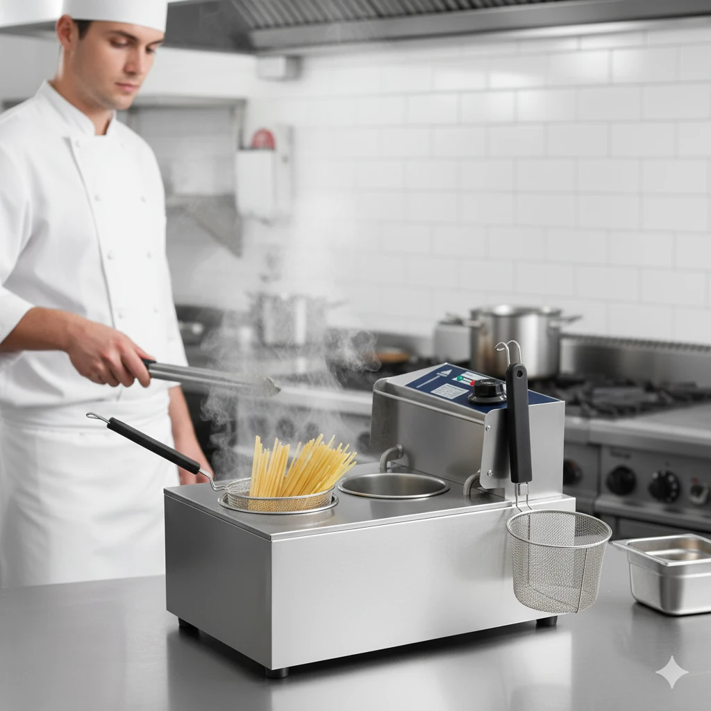 Electric Pasta/Noodle Boiler 2 Compartments - Eco — view 3