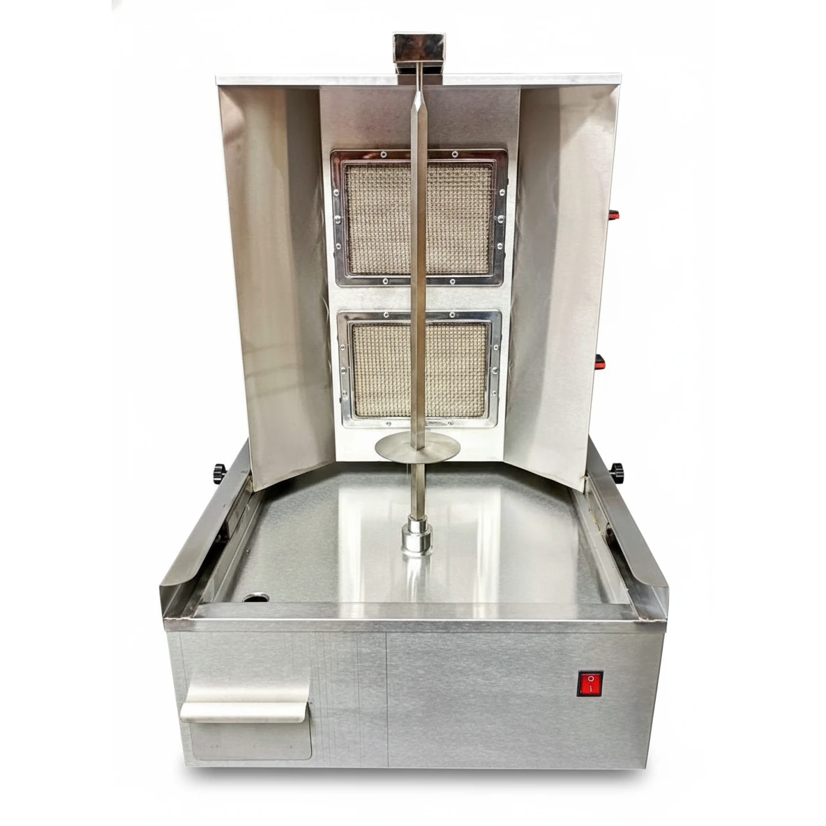 Gas Shawarma Machine 2 Burner with Auto Rotating Rod