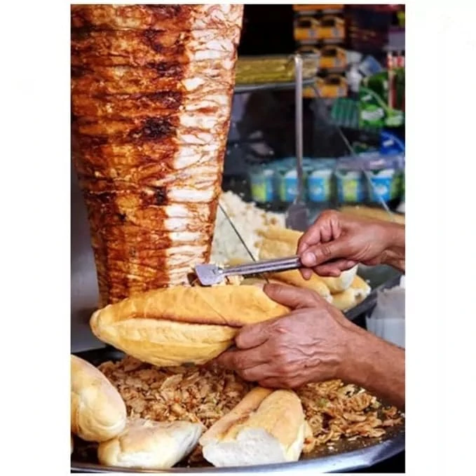 Gas Shawarma Machine 2 Burner with Auto Rotating Rod — view 6