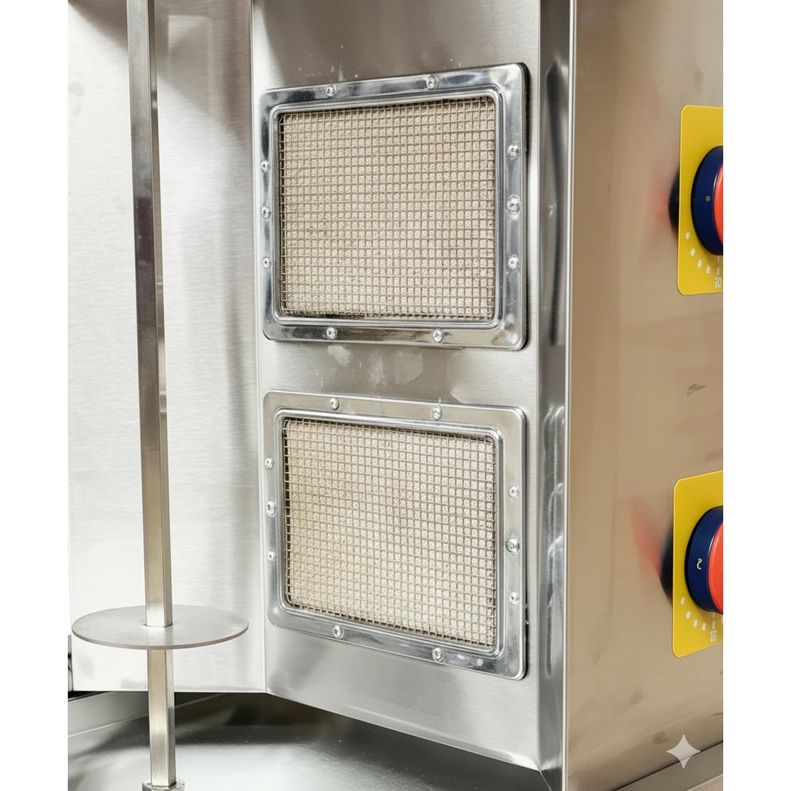 Gas Shawarma Machine 2 Burner with Auto Rotating Rod — view 7