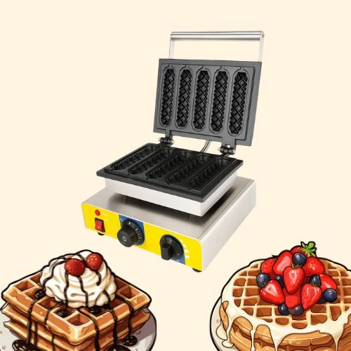 Electric Corn Stick Waffle Maker - 5 Slot — view 5