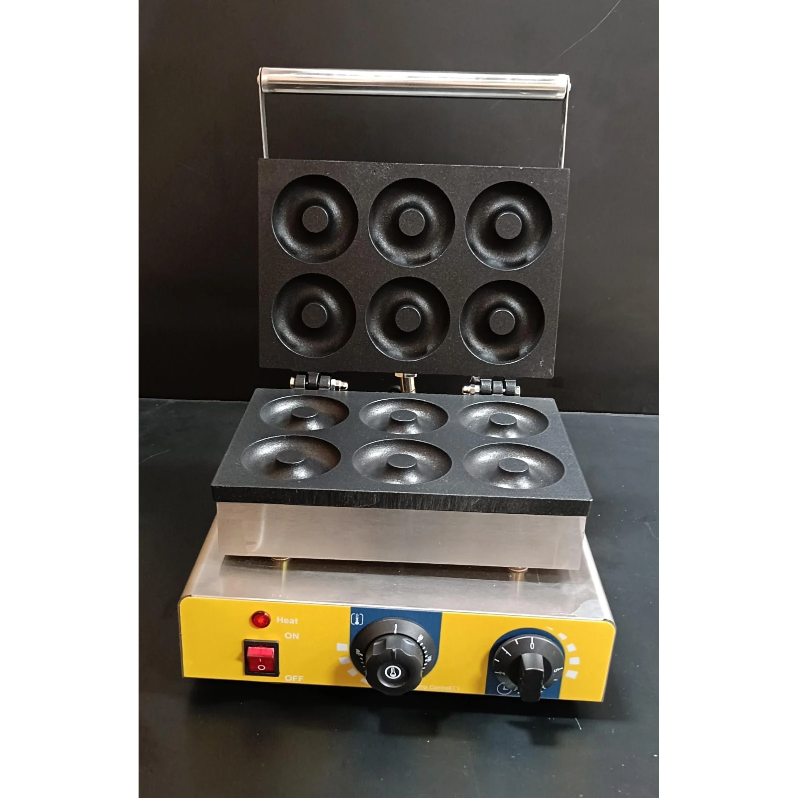 Electric Donut Waffle Maker - 6 Slot — view 6