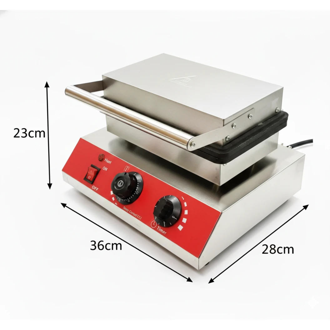 Electric Rectangle Waffle Maker - 10 Slot — view 2