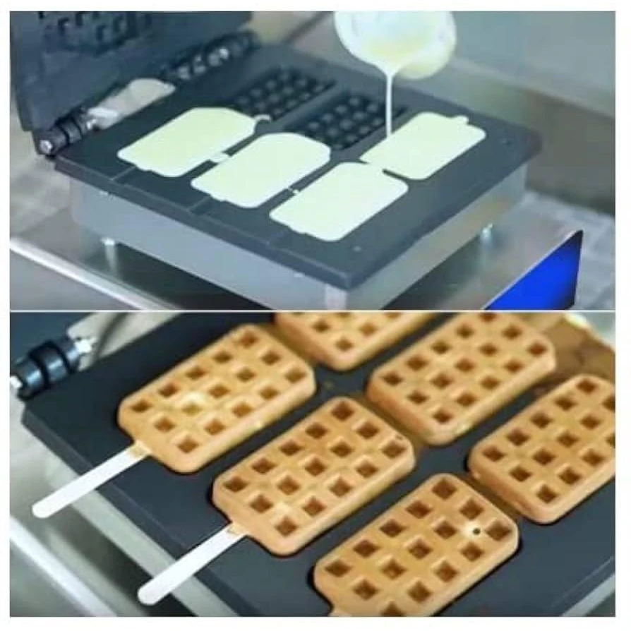 Electric Rectangle Waffle Maker - 6 Slot — view 3