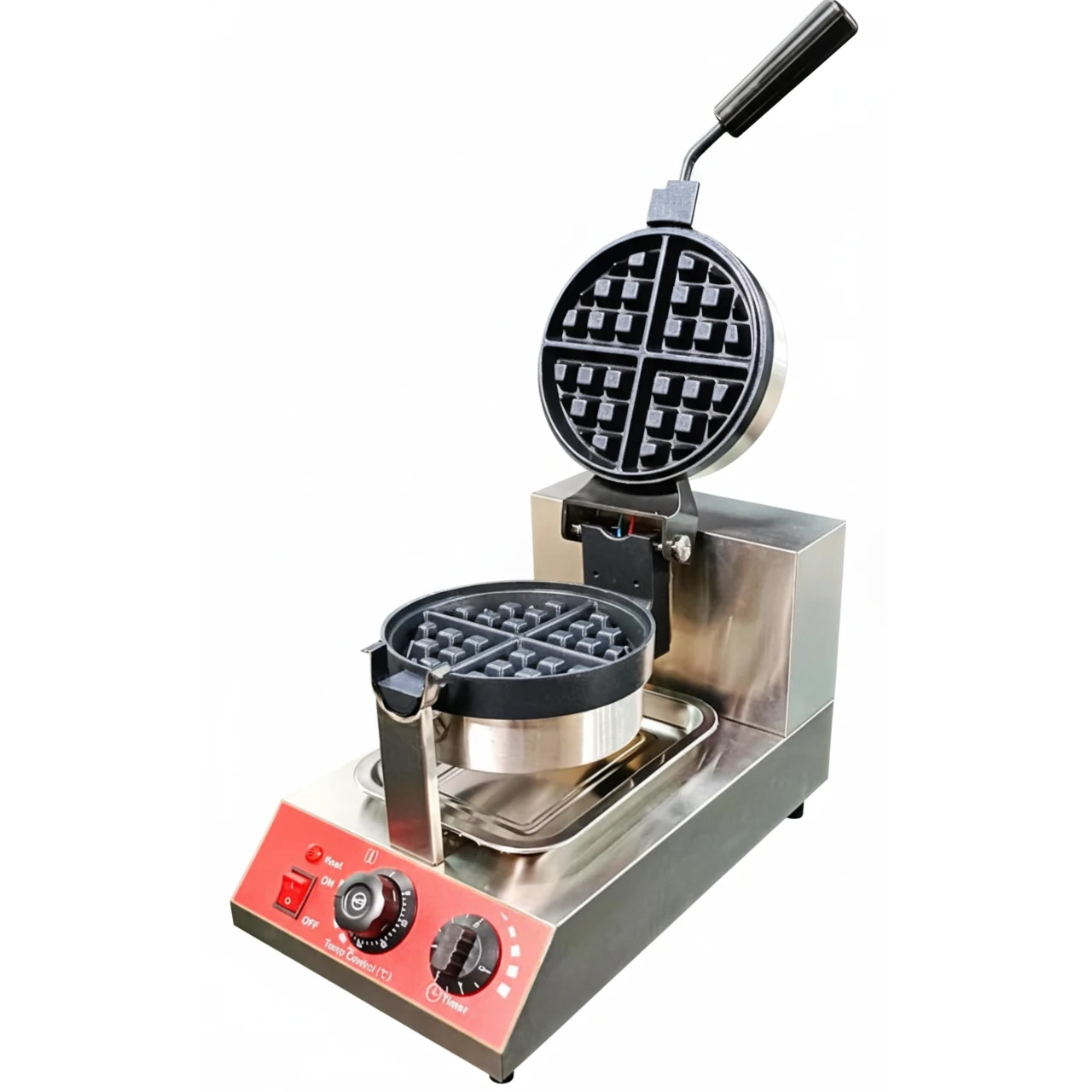Electric Round Rotating Waffle Maker — view 5
