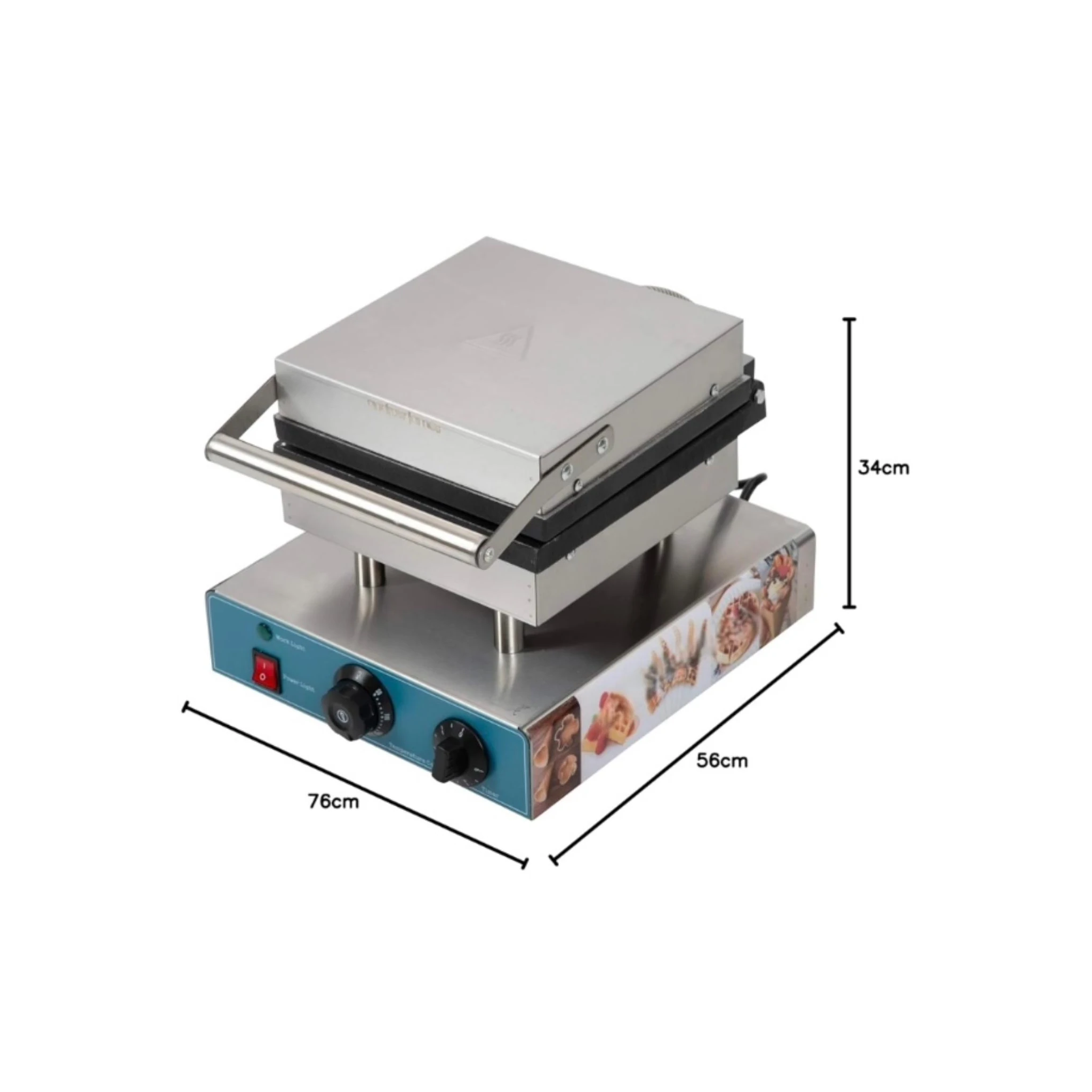 Electric Square Waffle Maker - 4 Slot — view 2