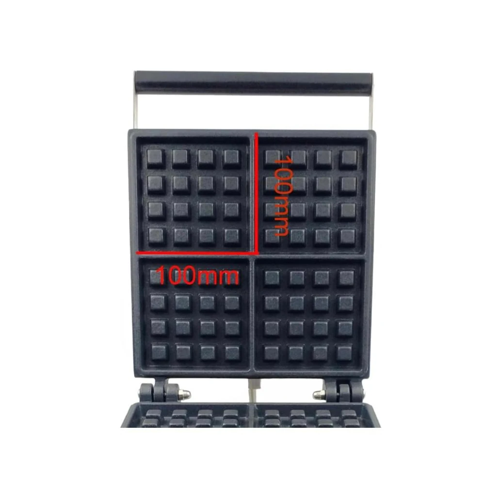 Electric Square Waffle Maker - 4 Slot — view 3