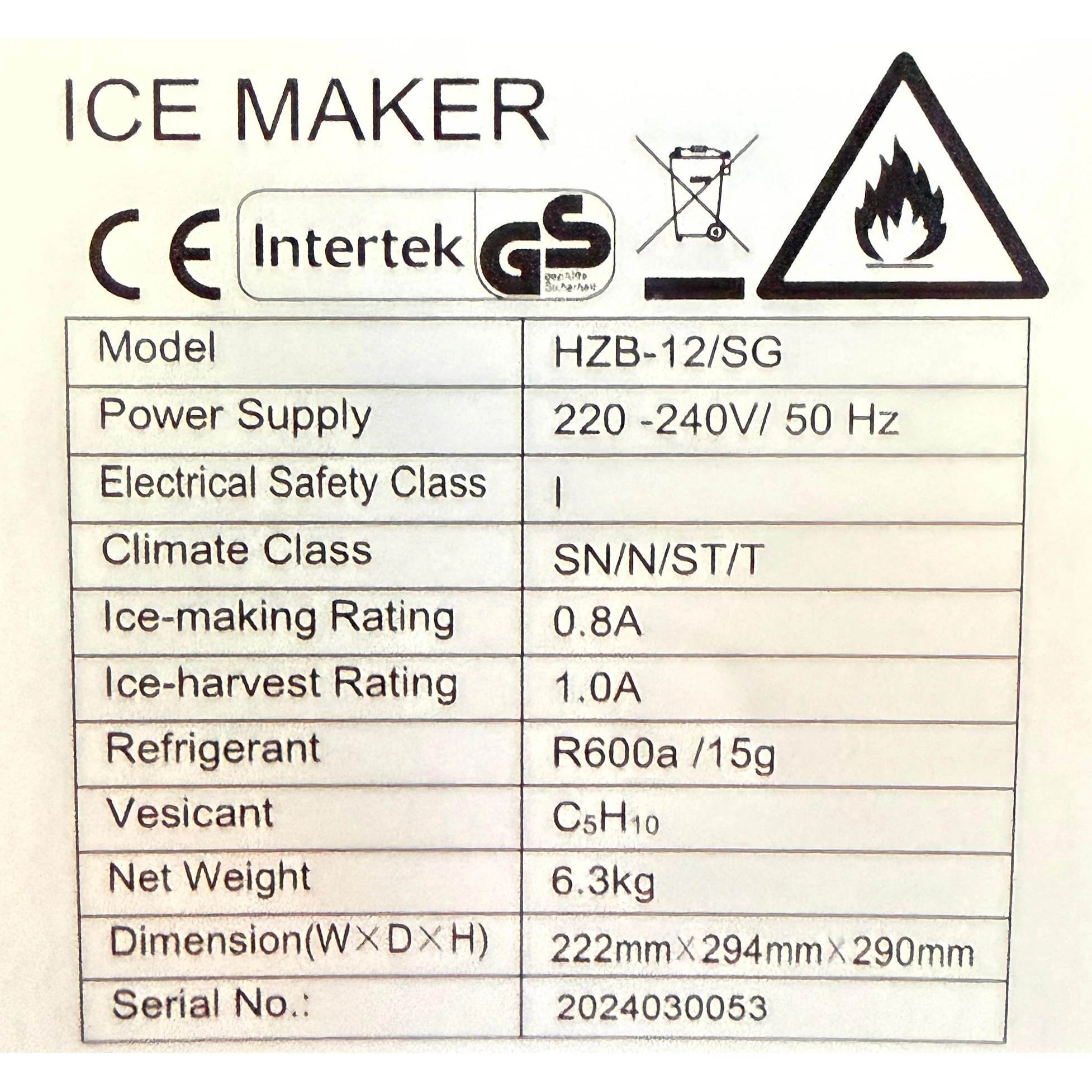 Electric Ice Cube Maker - 12kg/day — view 12