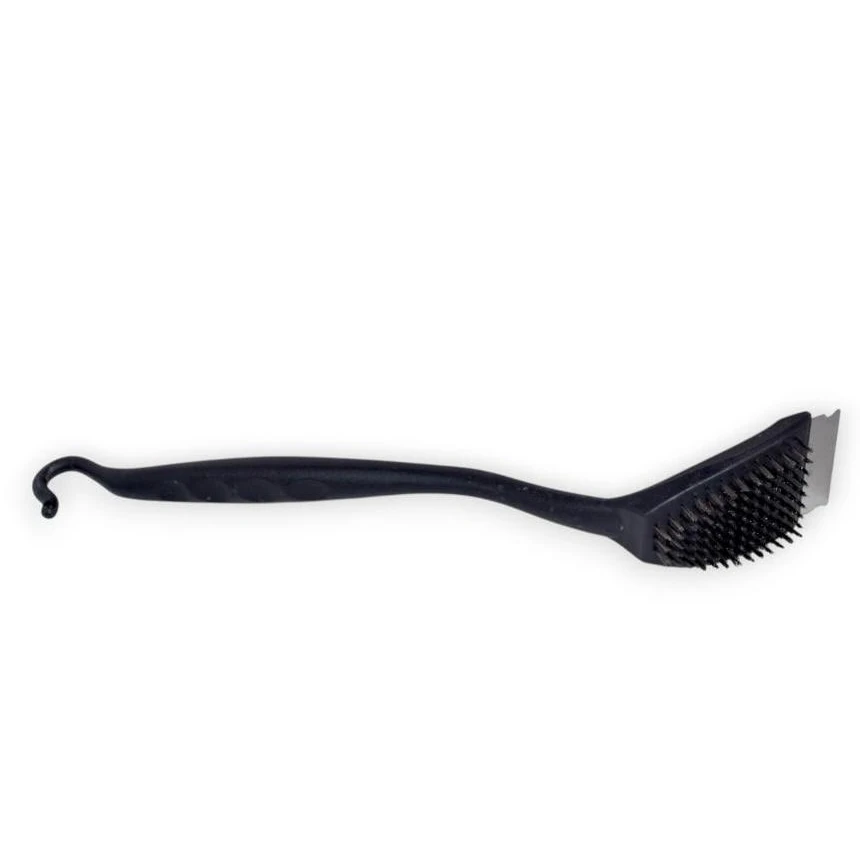 Black BBQ Grill Curved Brush Big 47cm