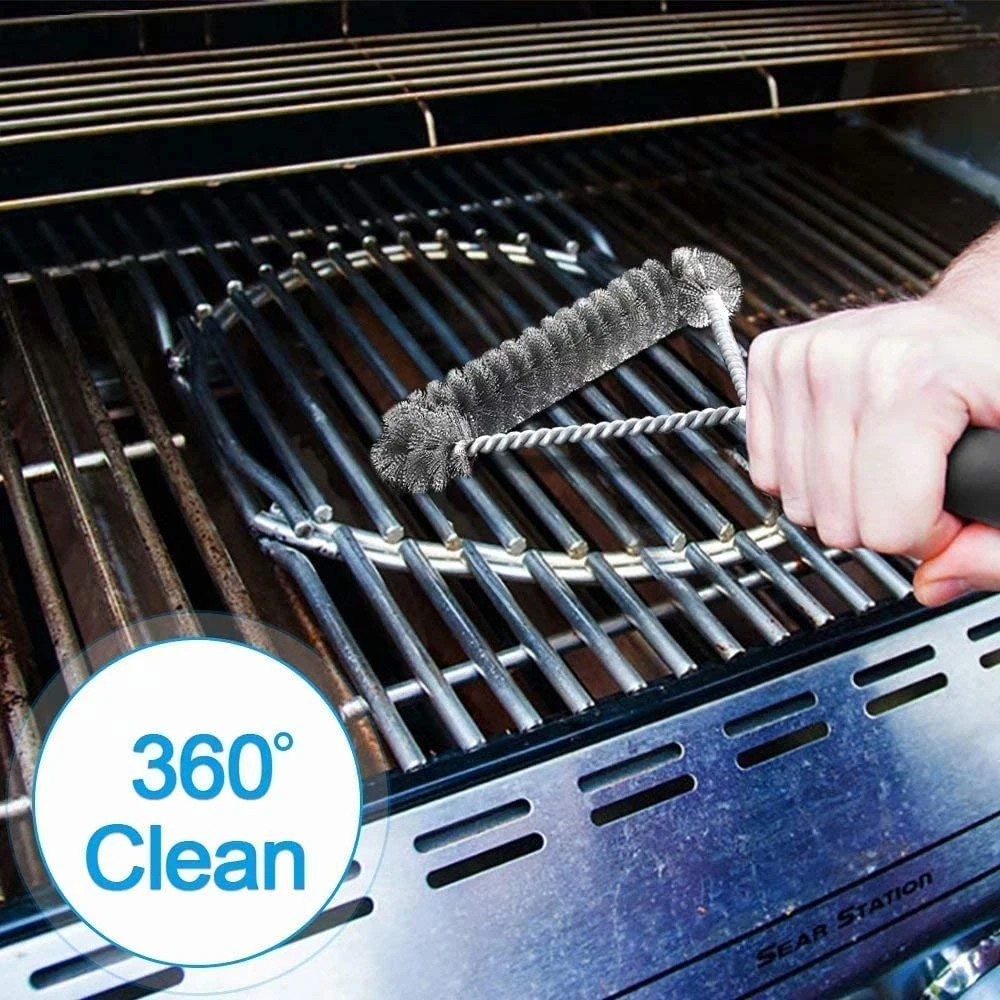 Black BBQ Grill Y Shaped Roller Brush Small 30cm — view 2