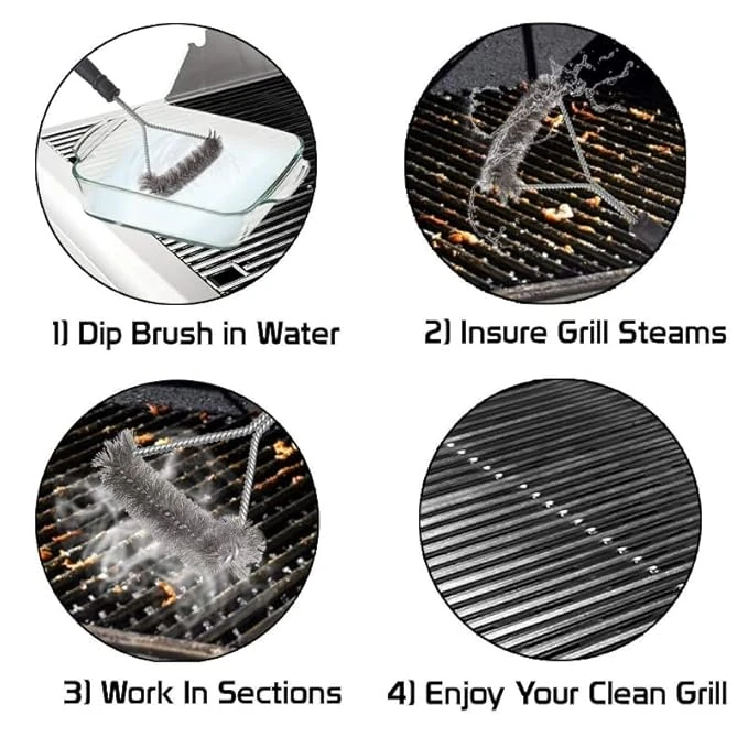 Black BBQ Grill Y Shaped Roller Brush Small 30cm — view 3