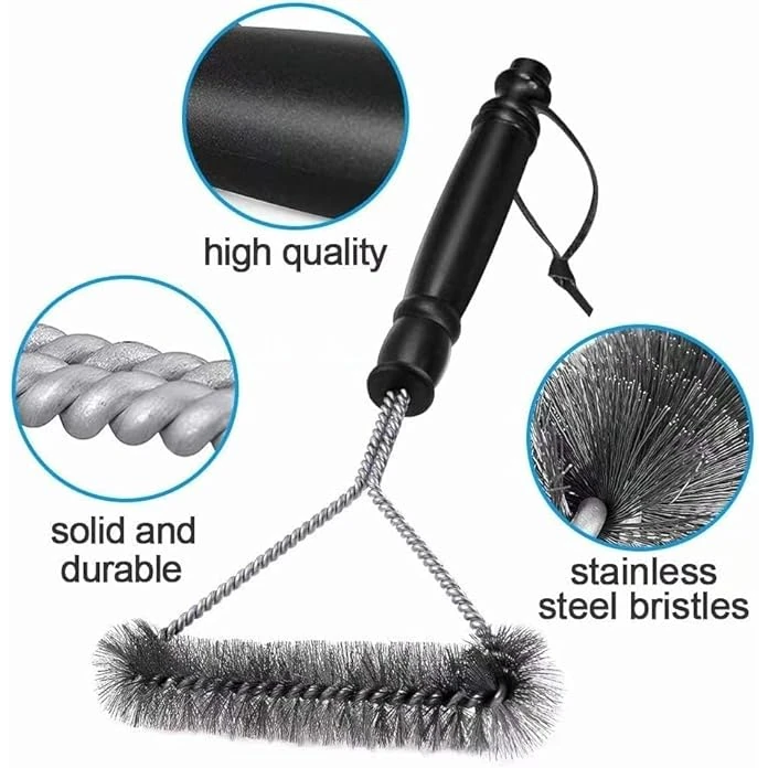 Black BBQ Grill Y Shaped Roller Brush Small 30cm — view 8