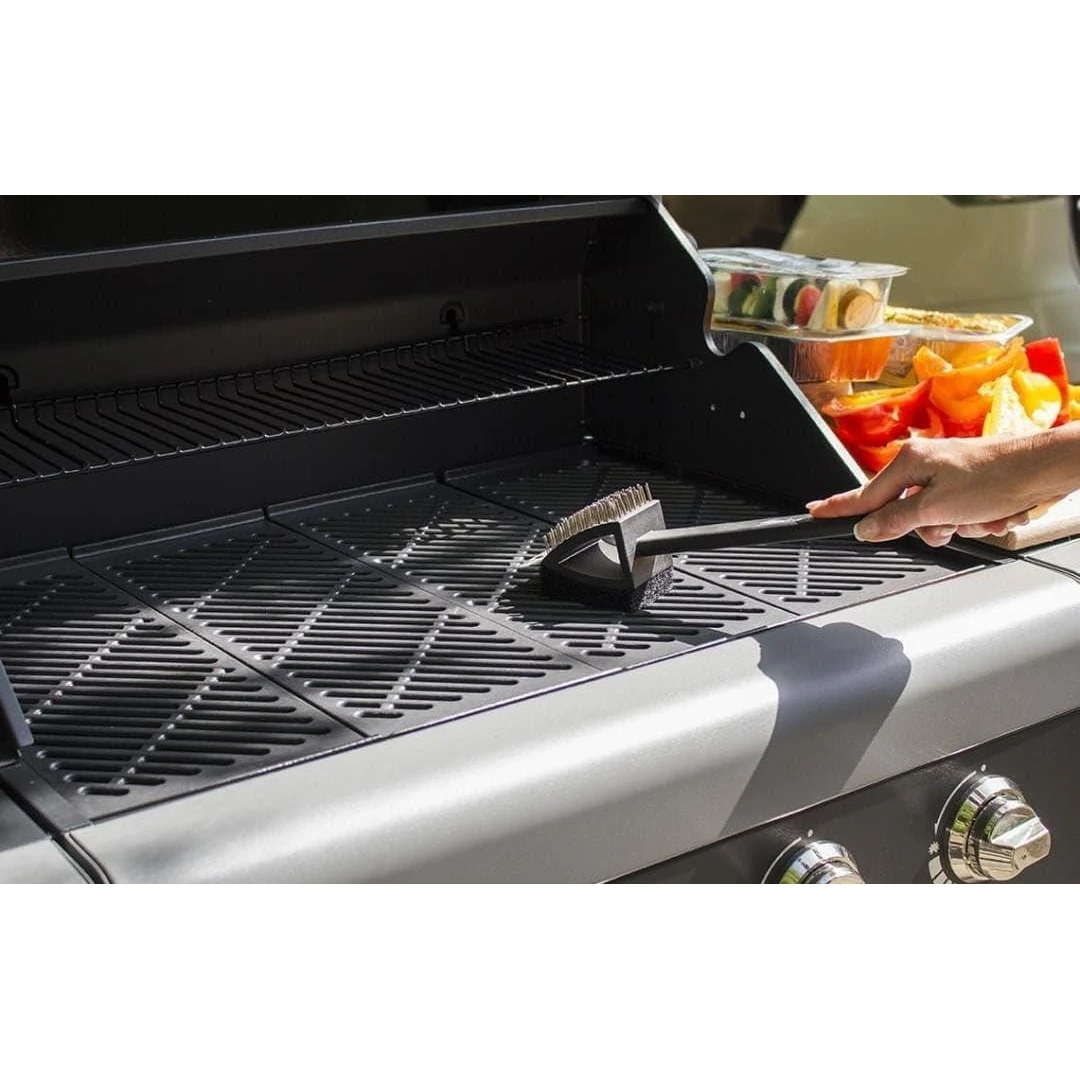 Black BBQ Grilll Triangle 2 Sided Brush Medium 36cm — view 3