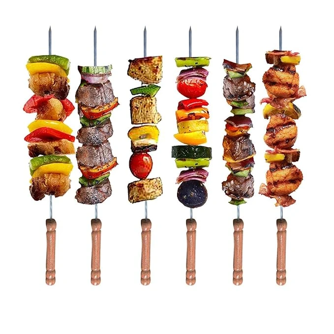 MS Wooden Handle BBQ Skewers/Sticks- 16" — view 8