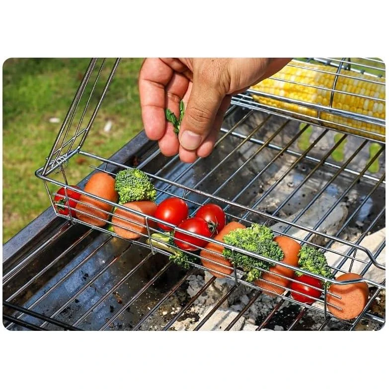 Wooden Handle MS BBQ Grill Net - Corn Shaped — view 4