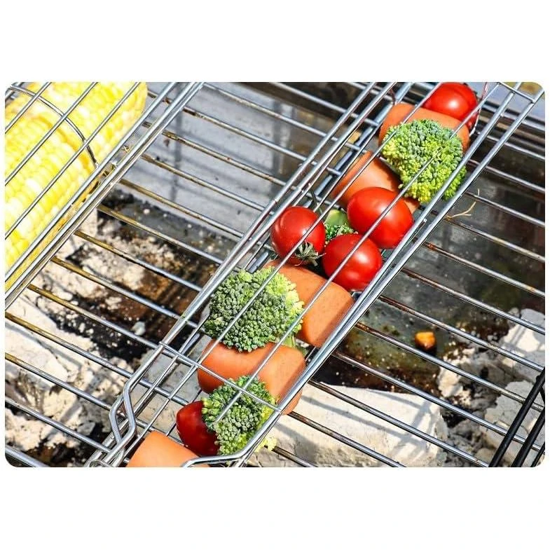 Wooden Handle MS BBQ Grill Net - Corn Shaped — view 7
