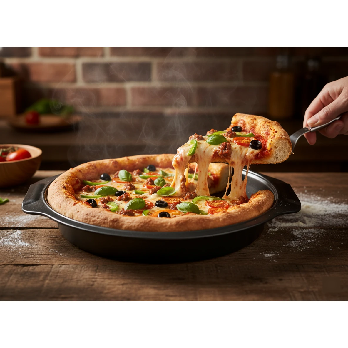 Teflon Round Pan with Handle — view 3