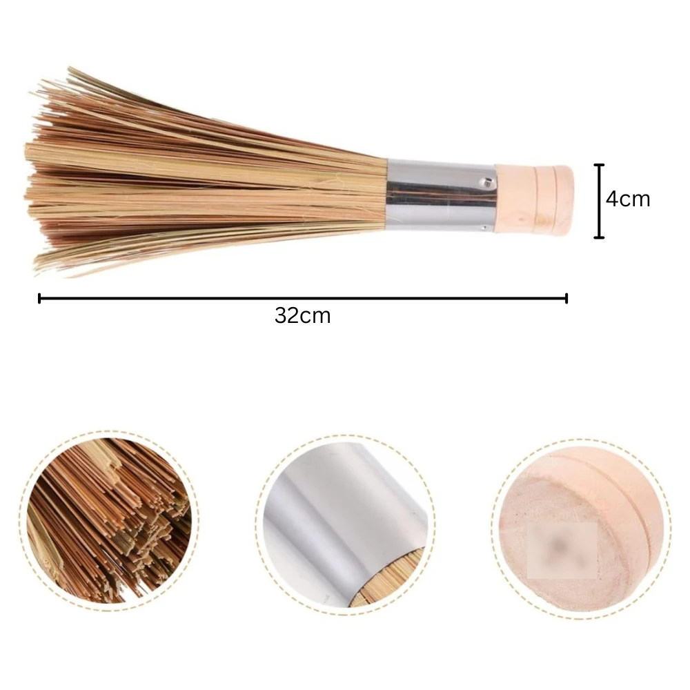 Premium Wooden Chinese Broom with SS Handle — view 2