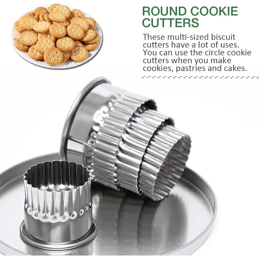 SS Heavy Cookie Cutter Round with Teeth 12pp — view 5