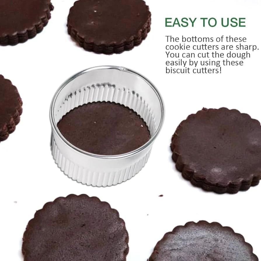 SS Heavy Cookie Cutter Round with Teeth 12pp — view 6