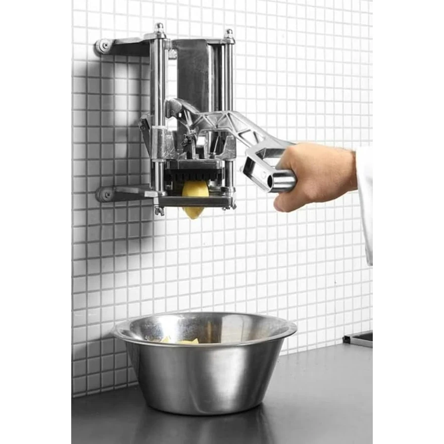 Aluminium Wall Mounted French Fries Cutter with Multiple Blade Attachments — view 7