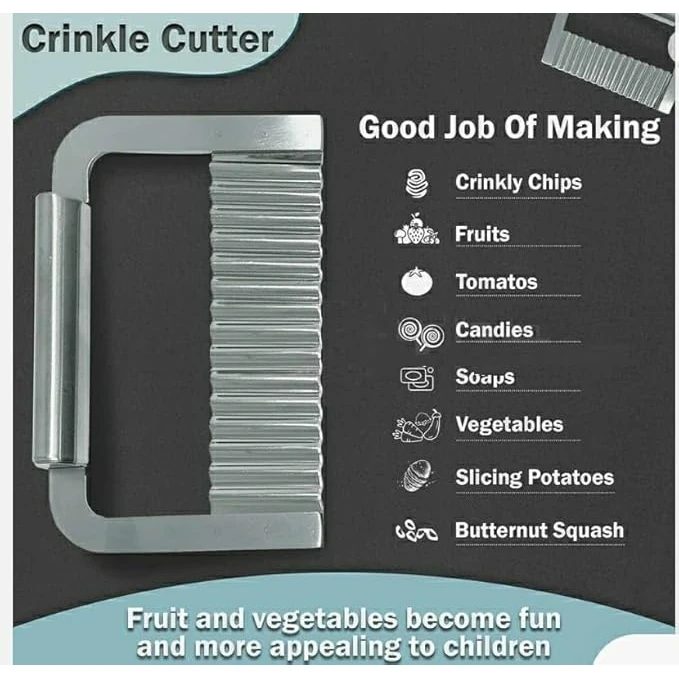 D Shaped Full SS Crinkle Cutter/Waving Knife — view 5