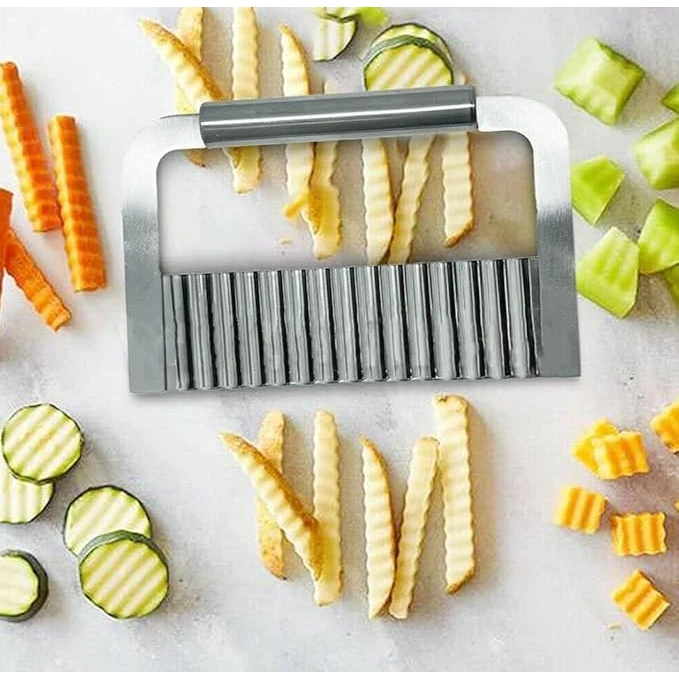 D Shaped Full SS Crinkle Cutter/Waving Knife — view 6