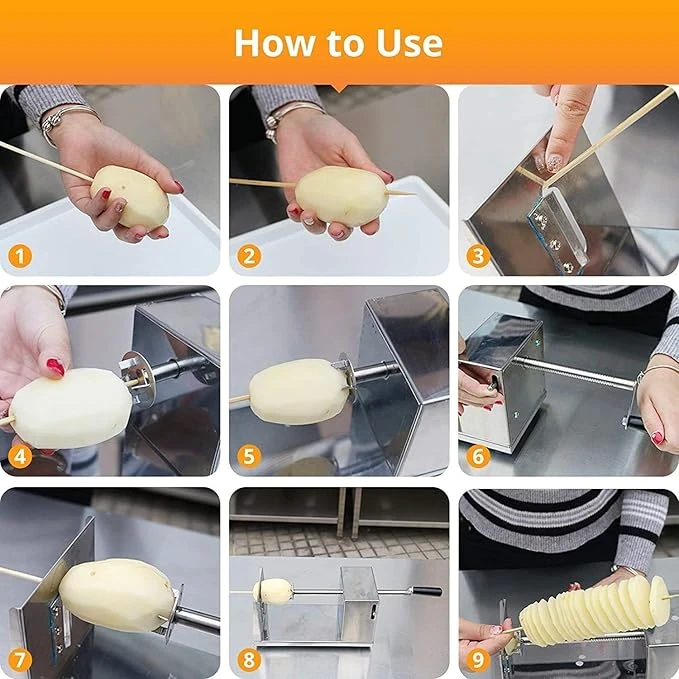 SS Manual Potato Spiral Cutter — view 4