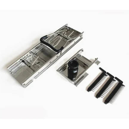 SS Super Heavy Mandoline Slicer for Slicing Vegetables with 3 Blades & 1 Plastic Container — view 4