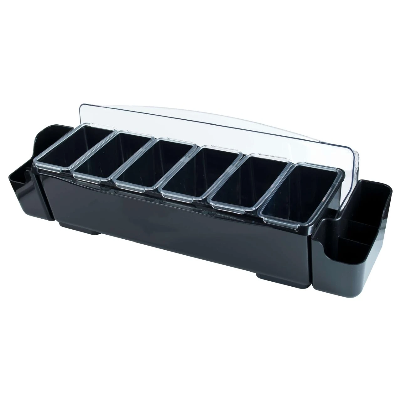 Plastic Condiment/Spice/Masala Box with Lid Heavy - 8 Compartments — view 7