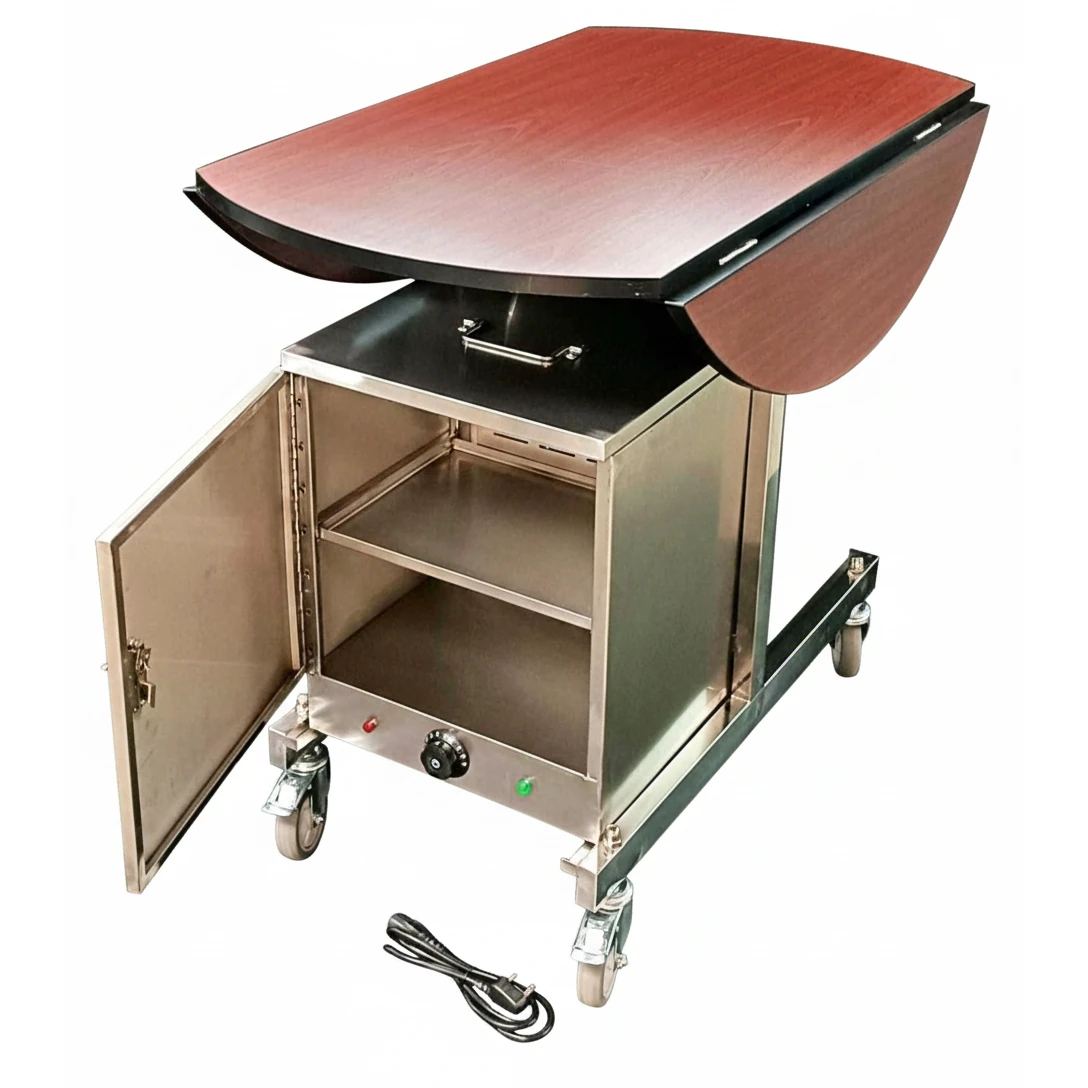 SS 2 Layer Electric Hot Box Cabinet for Food Warmer Trolley — view 3