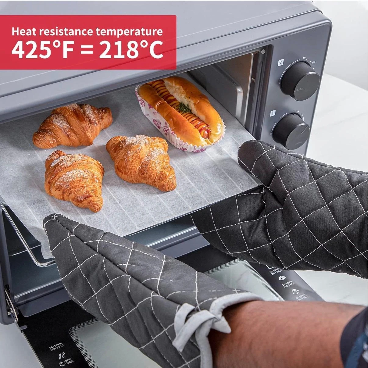 Black Baking Gloves - Medium — view 4