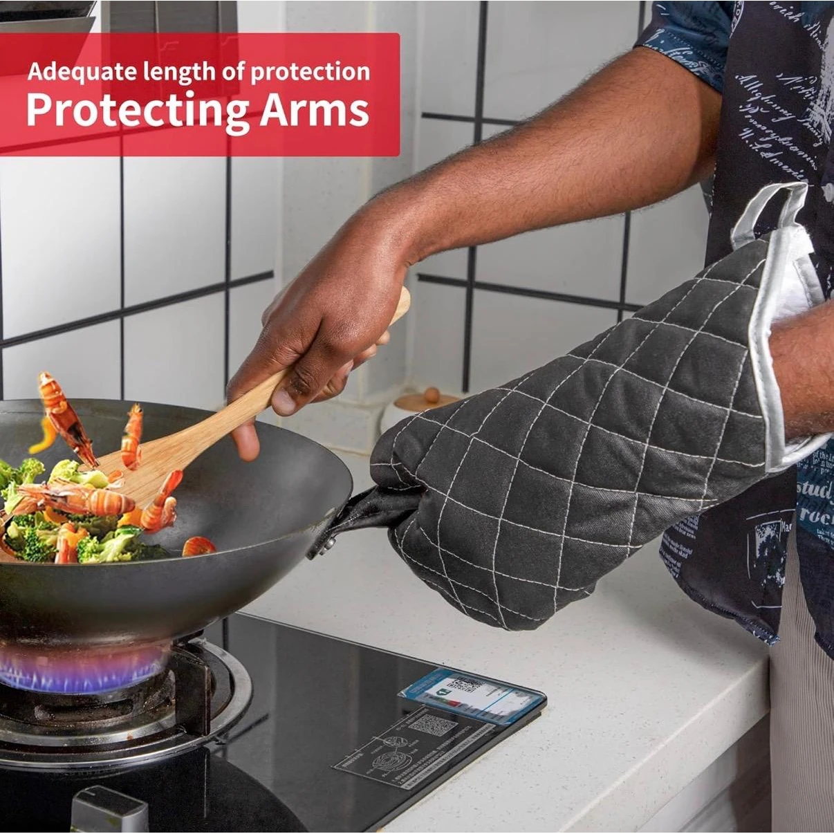 Black Baking Gloves - Medium — view 5