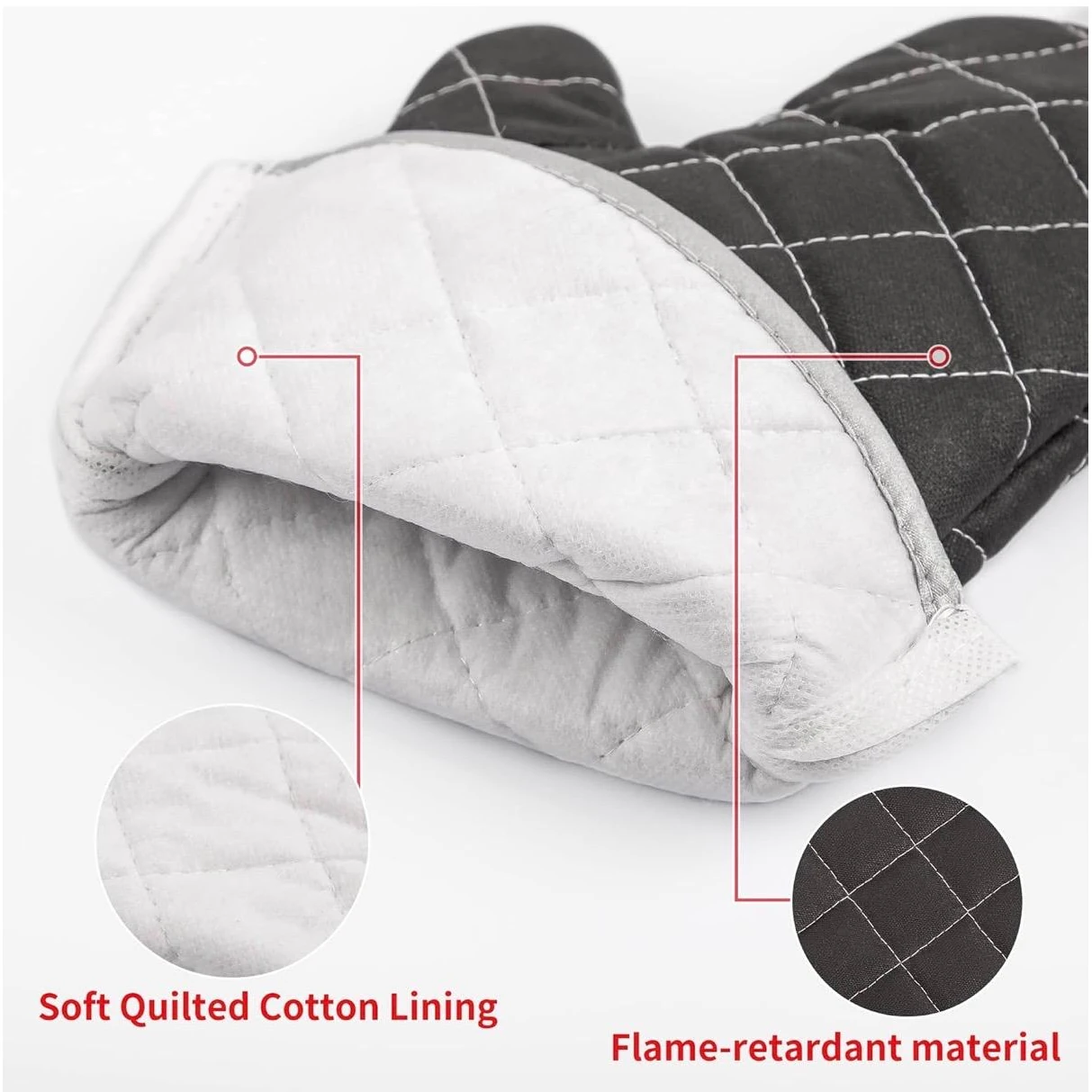 Black Baking Gloves - Medium — view 6