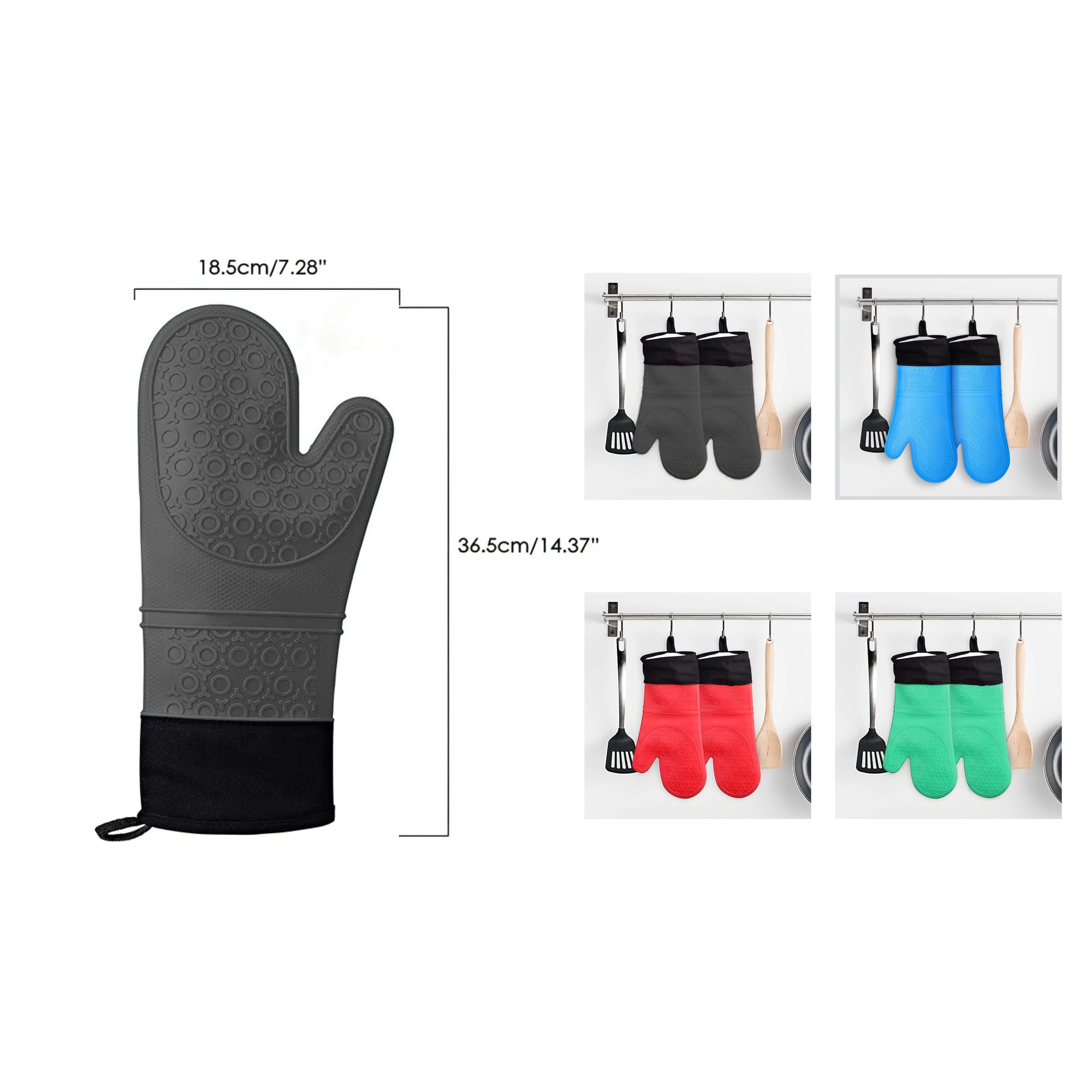 Silicon Baking Gloves - Mix Color — view 2