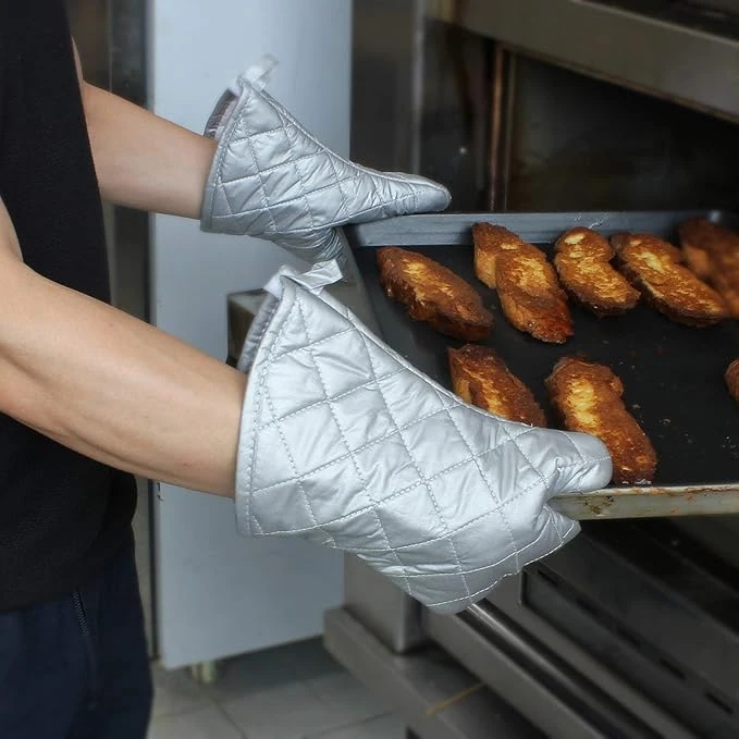 Silver Baking Gloves - Large — view 3