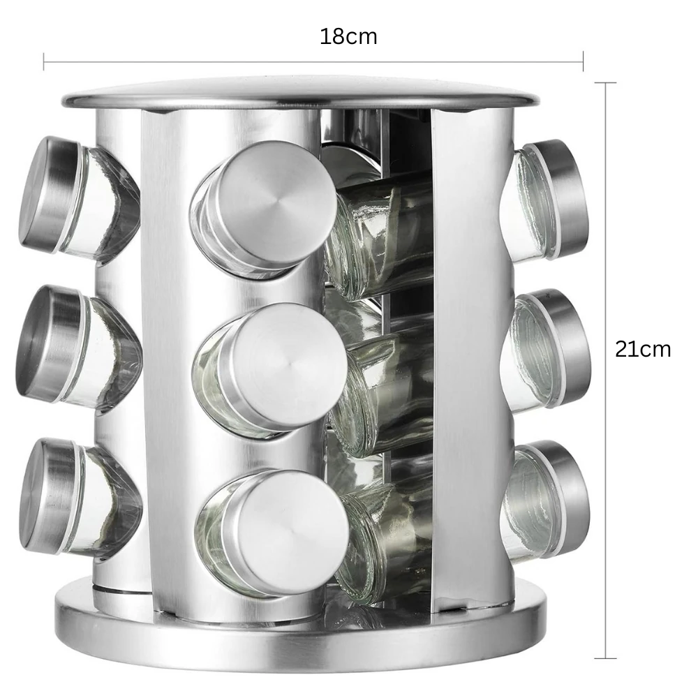 SS Rotating Ingredient Set 12pp (Glass Bottle with SS Cap) — view 2