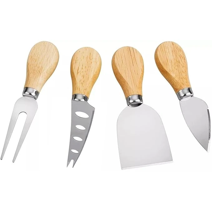 Wooden Handle Cheese Carving Knives 4PP