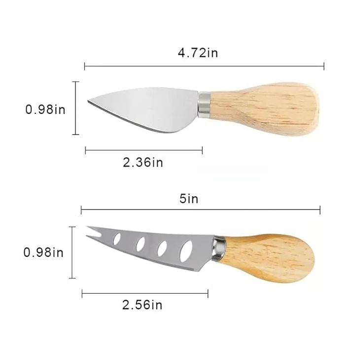 Wooden Handle Cheese Carving Knives 4PP — view 3