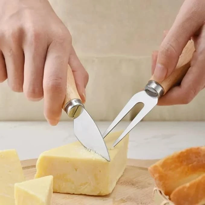 Wooden Handle Cheese Carving Knives 4PP — view 5