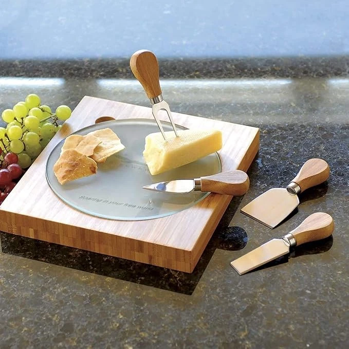 Wooden Handle Cheese Carving Knives 4PP — view 6