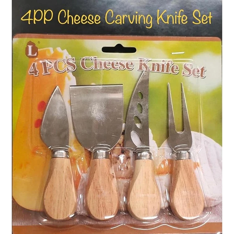 Wooden Handle Cheese Carving Knives 4PP — view 7