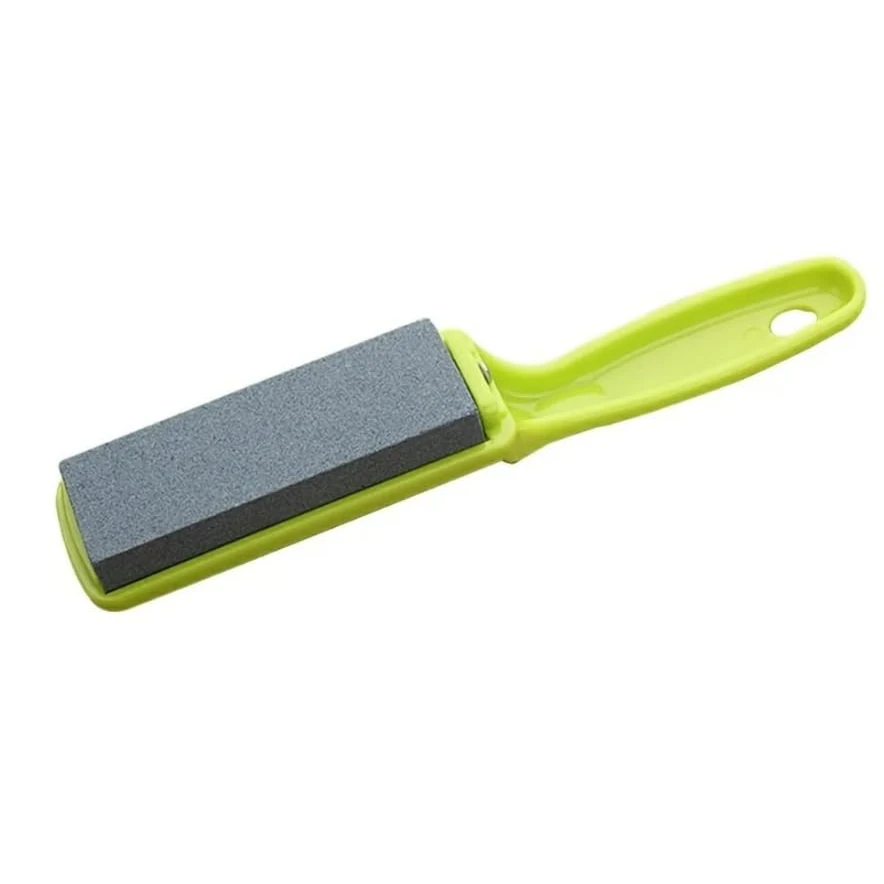Heavy Knife Sharpening Stone with Casing + Green Handle