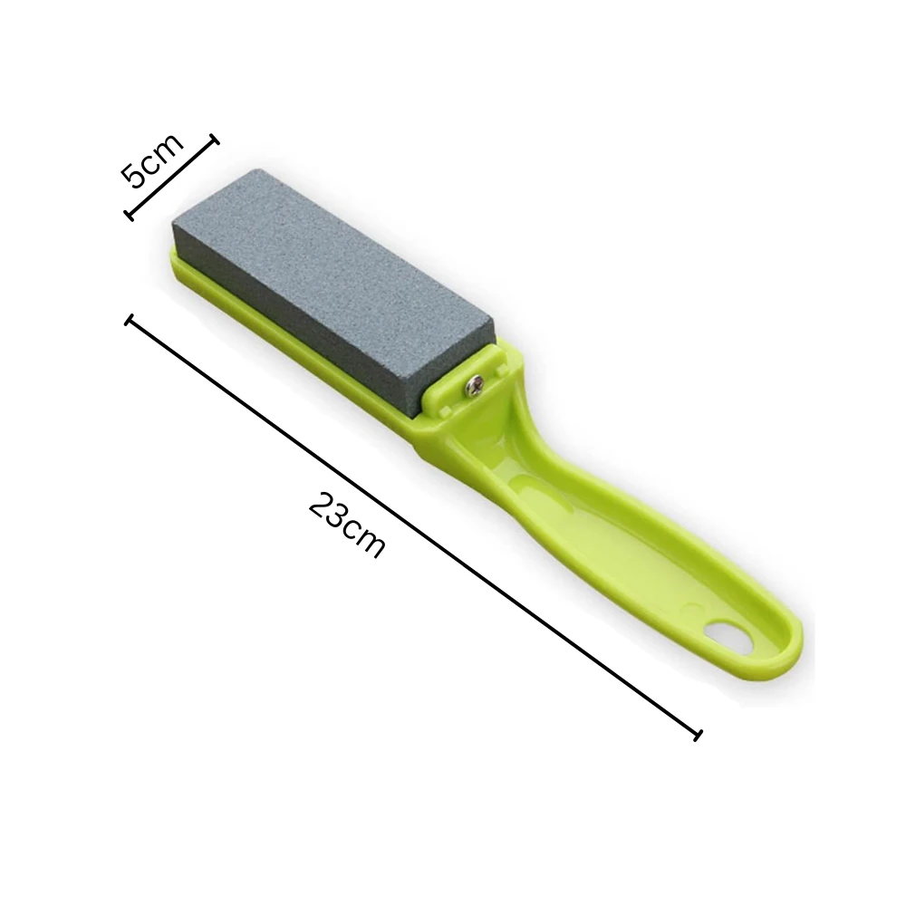 Heavy Knife Sharpening Stone with Casing + Green Handle — view 2