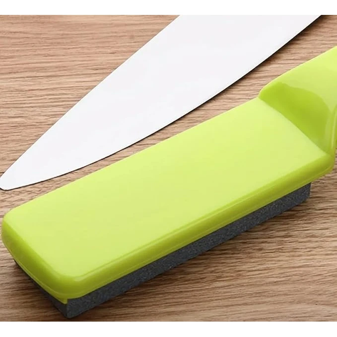 Heavy Knife Sharpening Stone with Casing + Green Handle — view 5