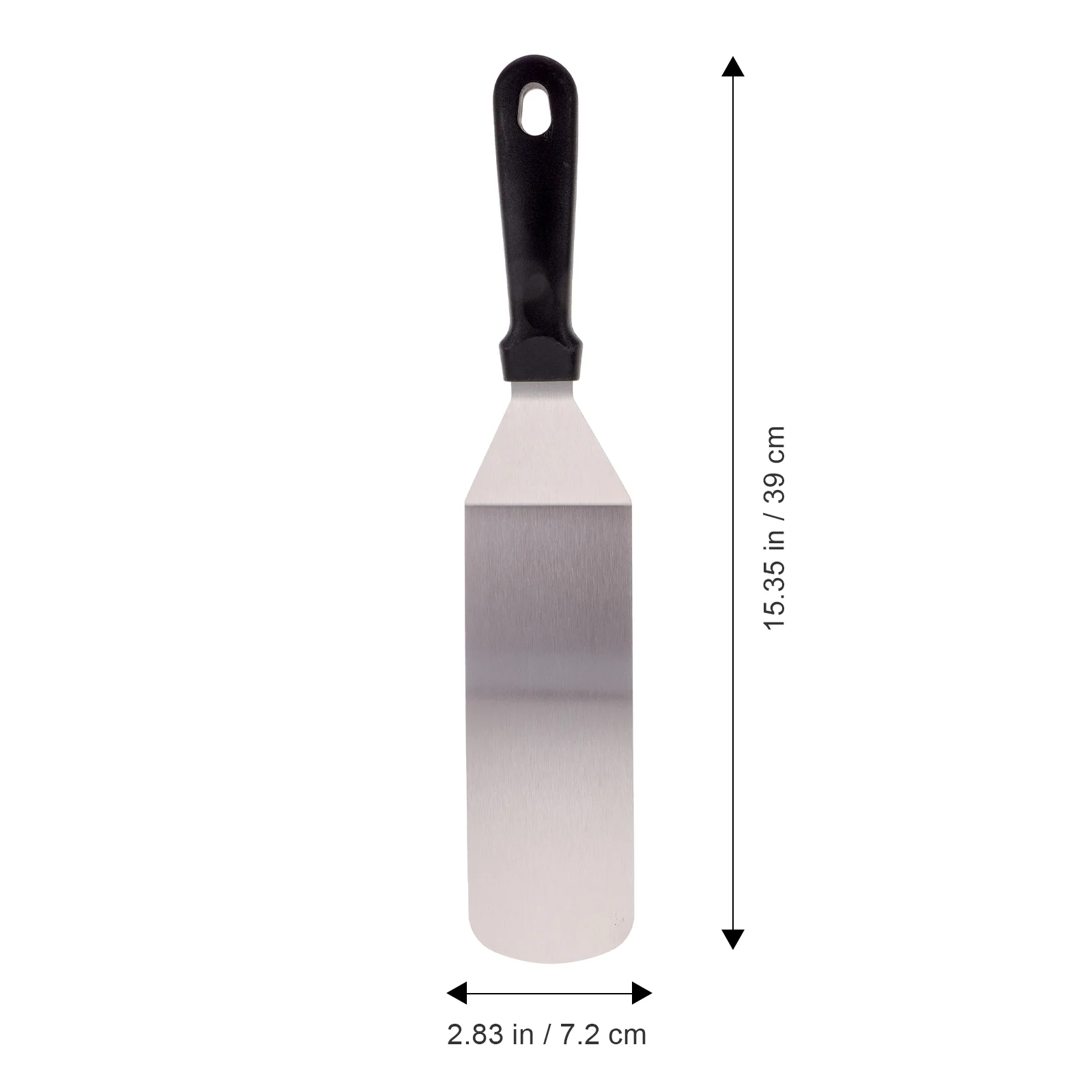 Plastic Black Handle SS Rectangle Lifter Plain - No.66 — view 2